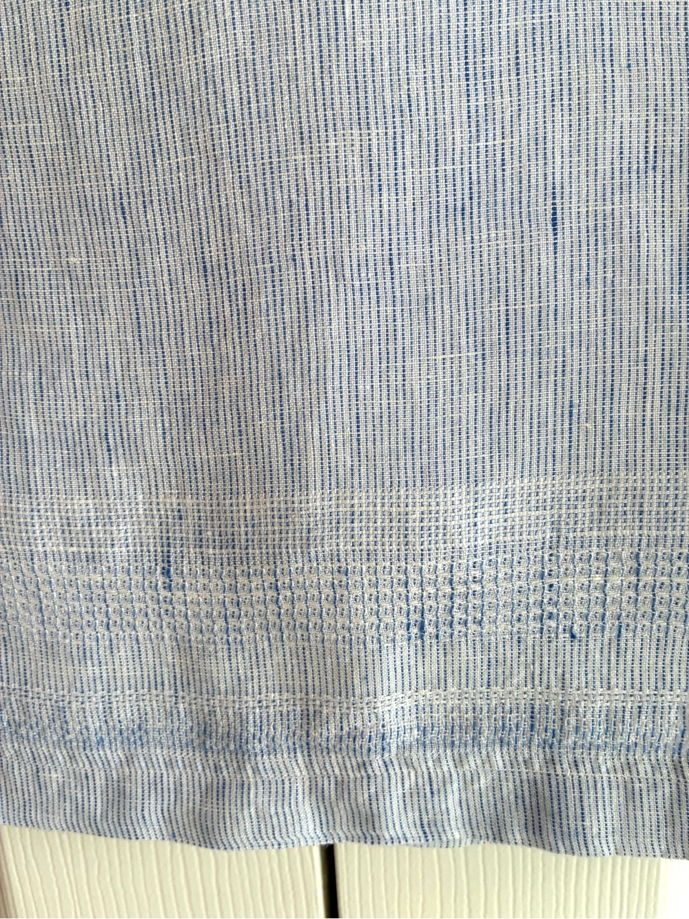 Murano Baird McNutt 100% Linen Shirt L Blue Stripe Short Sleeve Coastal Resort - Picture 5 of 12